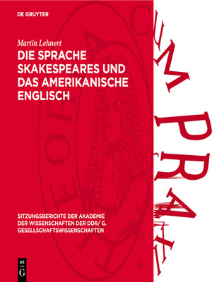 cover image of Die Sprache Skakespeares und das amerikanische Englisch